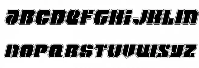 Space Cruiser Academy Italic 字体 大写