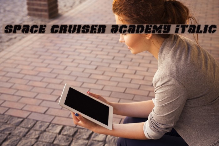 Space Cruiser Academy Italic Font examples