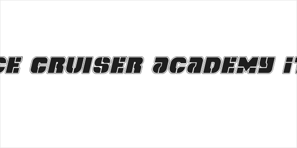 Space Cruiser Academy Italic Logo