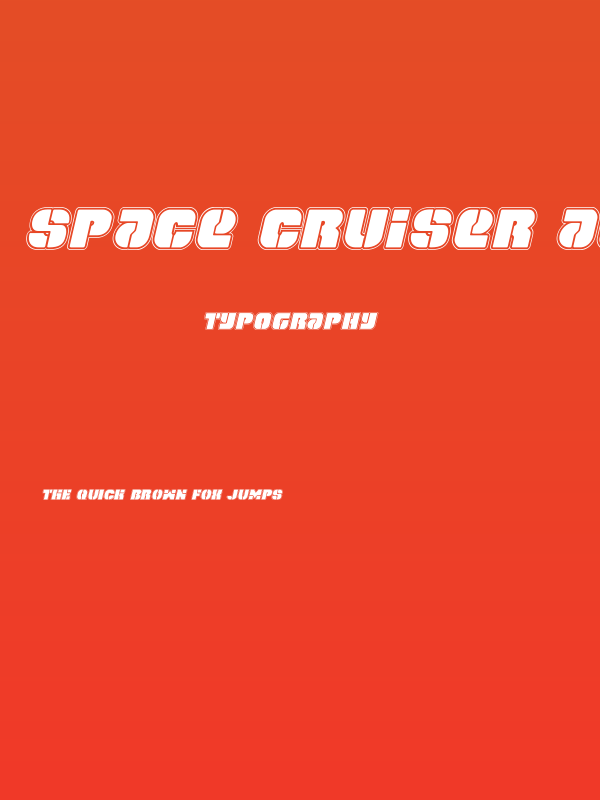 Space Cruiser Academy Italic Poster