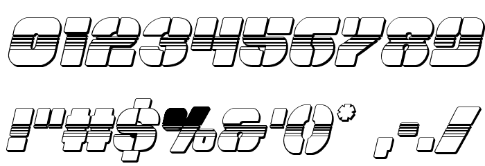 Space Cruiser Chrome Italic Font Alte caractere