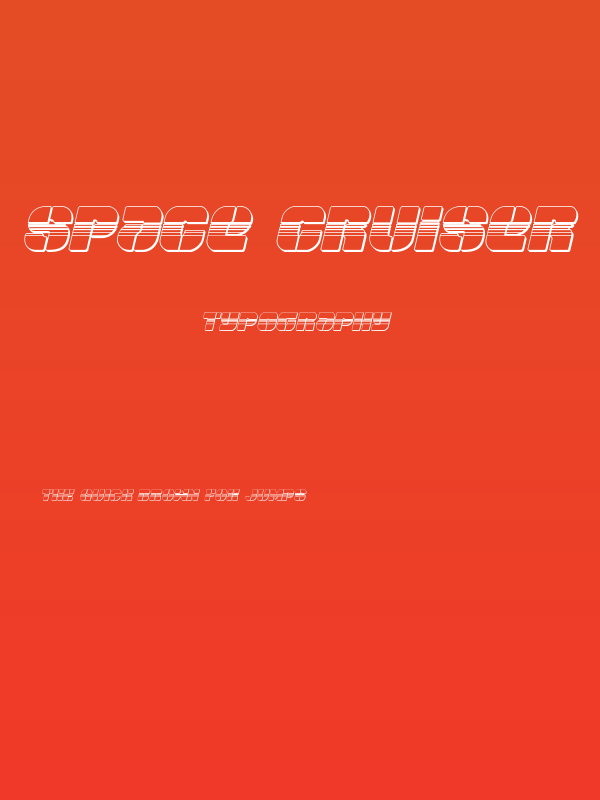 Space Cruiser Chrome Italic Poster