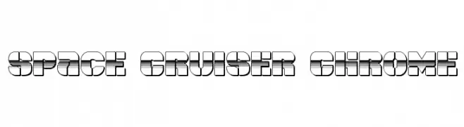 Space Cruiser Chrome  Frei Schriftart Herunterladen