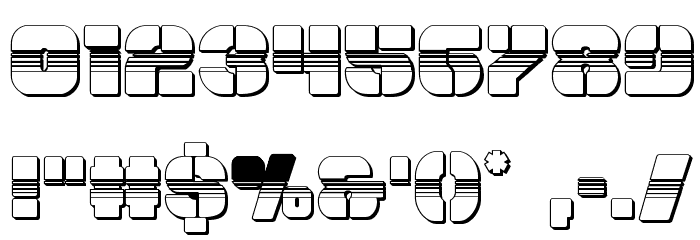 Space Cruiser Chrome Font OTHER CHARS