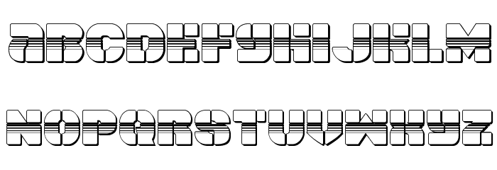 Space Cruiser Chrome Font LOWERCASE