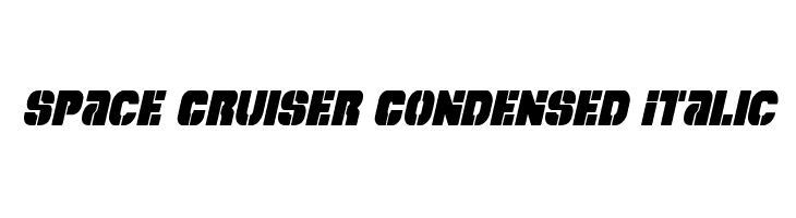 Space Cruiser Condensed Italic  Fuentes Gratis Descargar