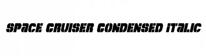 Space Cruiser Condensed Italic  font caratteri gratis