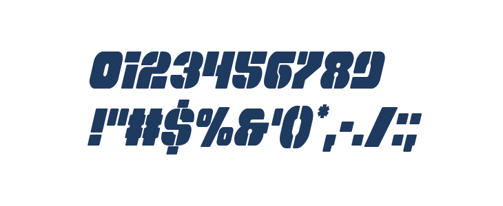 Space Cruiser Condensed Italic Other Characters