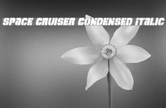 Space Cruiser Condensed Italic Font examples