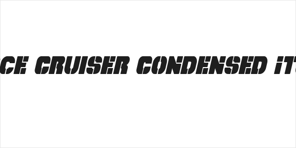Space Cruiser Condensed Italic Logo