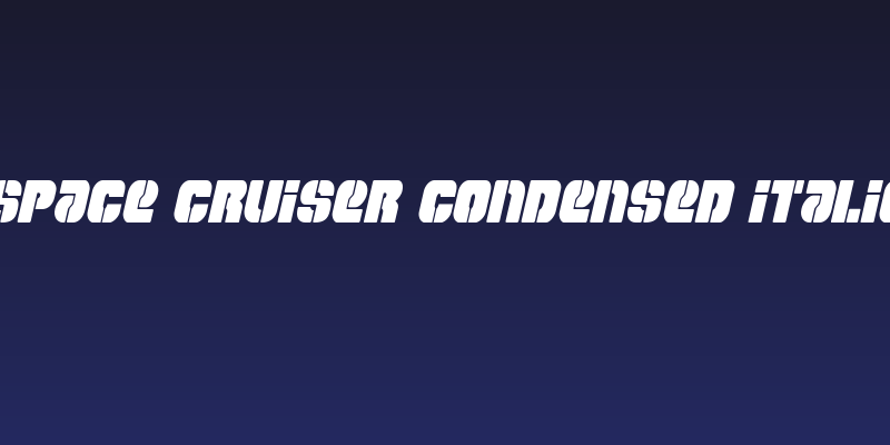 Space Cruiser Condensed Italic Social Header