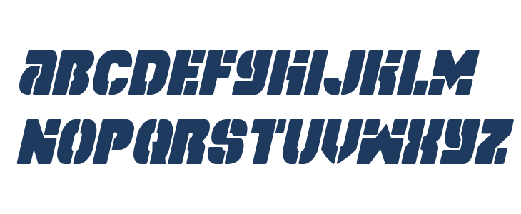 Space Cruiser Condensed Italic Lowercase