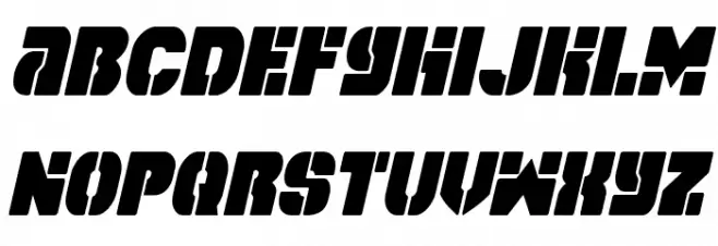 Space Cruiser Condensed Italic Schriftart Kleinbuchstaben