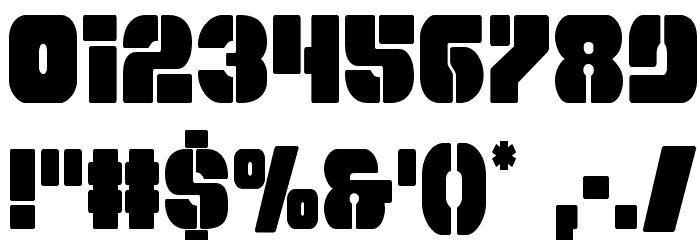 Space Cruiser Condensed Font OTHER CHARS