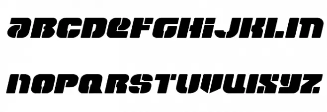 Space Cruiser Expanded Italic Schriftart Groß