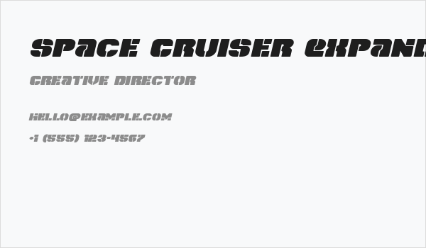 Space Cruiser Expanded Italic Business Card