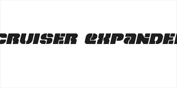 Space Cruiser Expanded Italic Logo