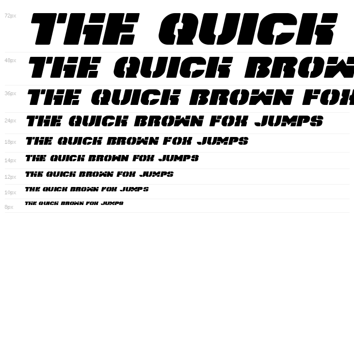 Space Cruiser Expanded Italic Waterfall