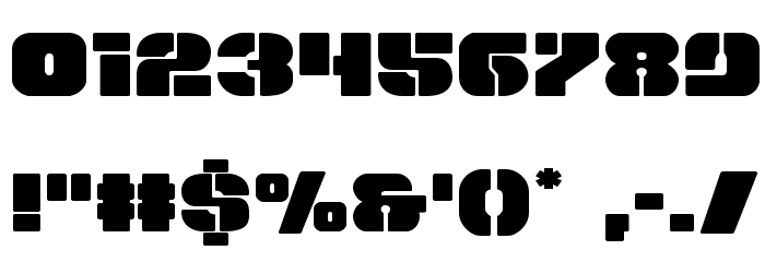 Space Cruiser Expanded Font OTHER CHARS
