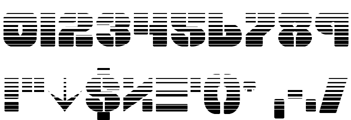 Space Cruiser Gradient Font OTHER CHARS