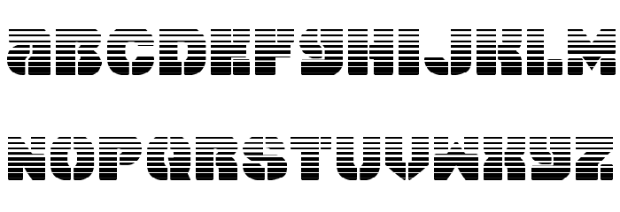 Space Cruiser Gradient Font LOWERCASE