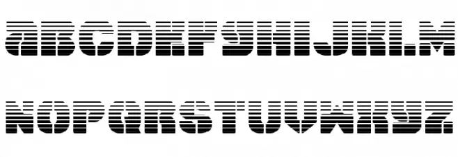 Space Cruiser Gradient Schriftart Kleinbuchstaben