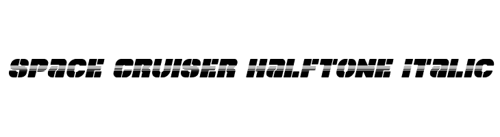 Space Cruiser Halftone Italic  免费字体下载