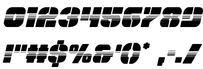 Space Cruiser Halftone Italic Font OTHER CHARS
