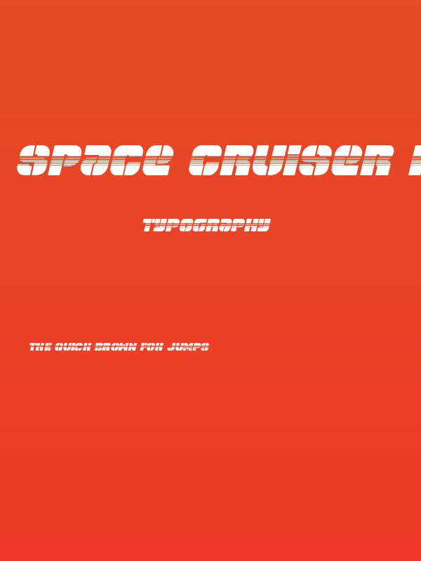 Space Cruiser Halftone Italic Poster