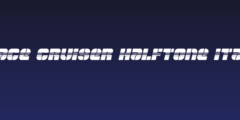 Space Cruiser Halftone Italic Social Header