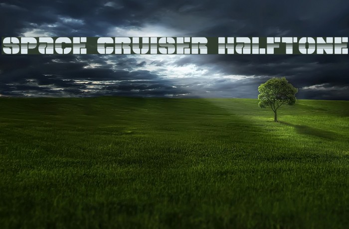 Space Cruiser Halftone Font examples
