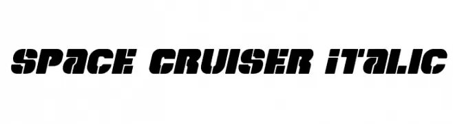 Space Cruiser Italic  Frei Schriftart Herunterladen