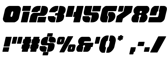 Space Cruiser Italic Polices AUTRES CHARS