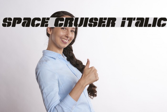 Space Cruiser Italic Polices examples