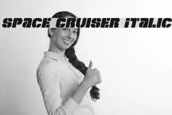 Space Cruiser Italic Polices examples