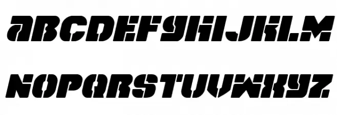 Space Cruiser Italic Polices MINUSCULES