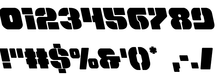 Space Cruiser Leftalic Font OTHER CHARS