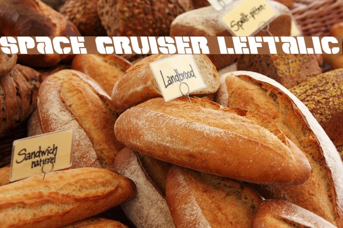 Space Cruiser Leftalic Font examples