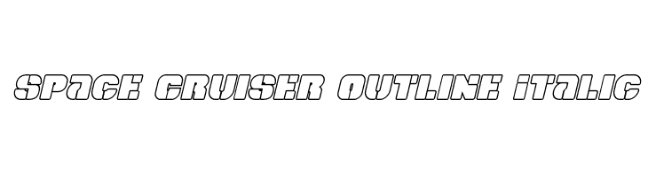 Space Cruiser Outline Italic  font caratteri gratis
