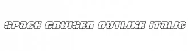 Space Cruiser Outline Italic  नि: शुल्क फ़ॉन्ट्स डाउनलोड