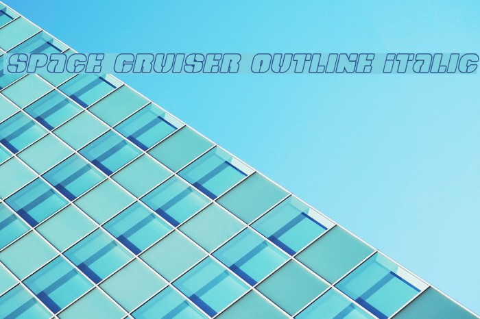 Space Cruiser Outline Italic Example 2