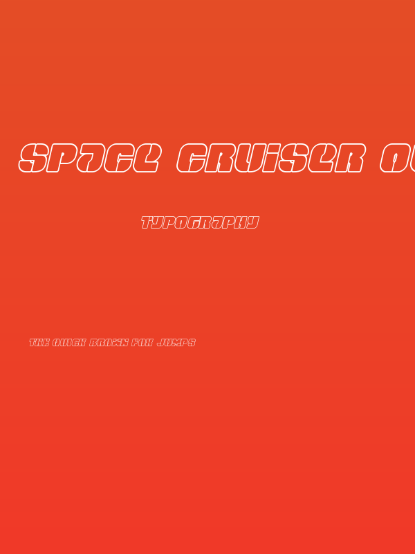 Space Cruiser Outline Italic Poster