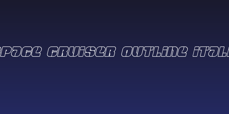 Space Cruiser Outline Italic Social Header