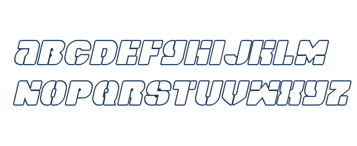 Space Cruiser Outline Italic Lowercase