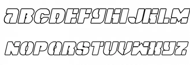 Space Cruiser Outline Italic Fuentes MINÚSCULAS
