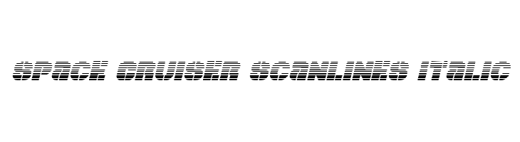 Space Cruiser Scanlines Italic Font