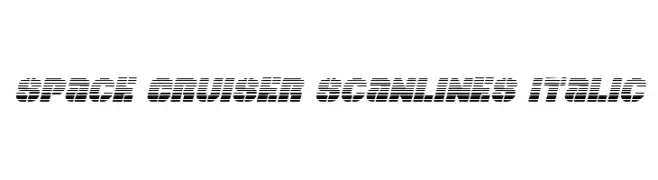 Space Cruiser Scanlines Italic  नि: शुल्क फ़ॉन्ट्स डाउनलोड