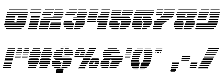 Space Cruiser Scanlines Italic Font OTHER CHARS