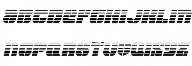 Space Cruiser Scanlines Italic Font Litere mari