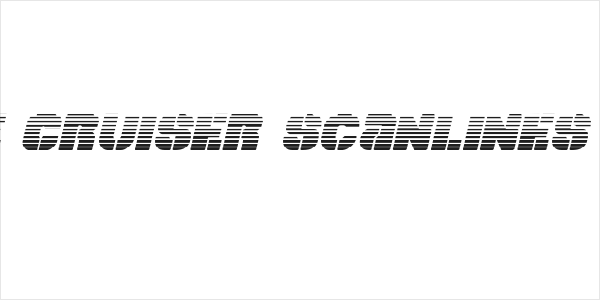 Space Cruiser Scanlines Italic Logo